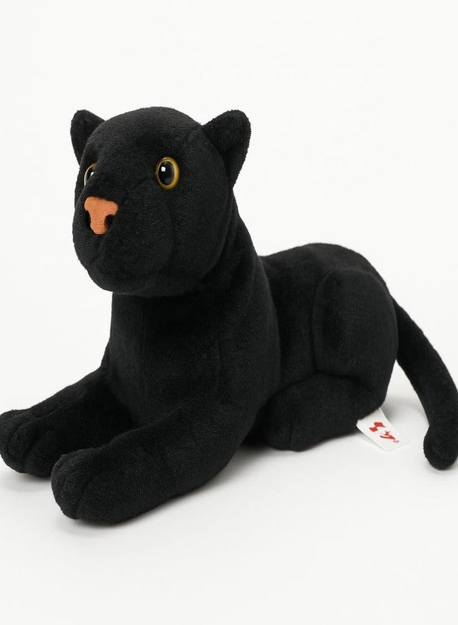 DTR Creation Zebra (30cm) & Black Panther (25cm) Soft Toy Combo - 2 Wild Animal Plush Toys for Kids | Soft & Huggable | Realistic with Fluffy Mane & Embroidered Details | Boys & Girls - Image 5